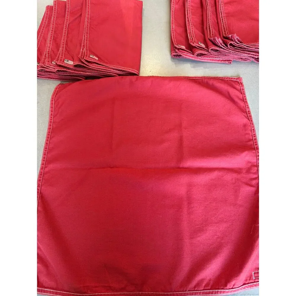 Lauren Ralph Lauren Red Set of 9 Cotton Dinner Napkins With American Flag 19x19